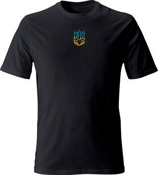 футболка тризуб вогонь(арт тризуб вогонь)опт та роздріб футболка тризуб вогонь фото